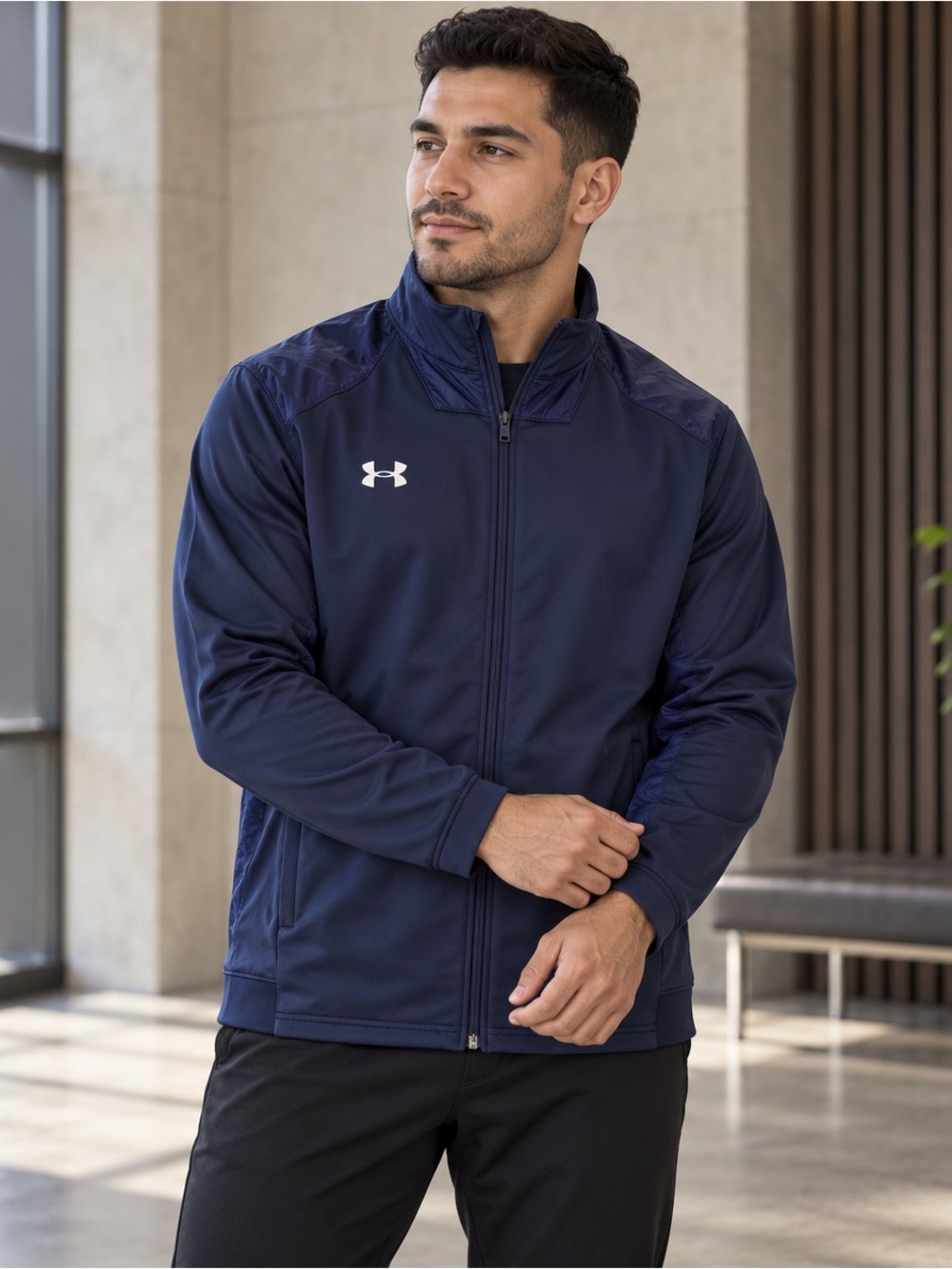 Under Armour Navy Loose Fit Full Zip Track Jacket Men’s XXL